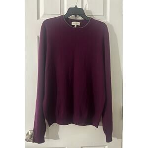 Neiman Marcus Burgundy 100% Cashmere Pique Sweater Size XL X-Large